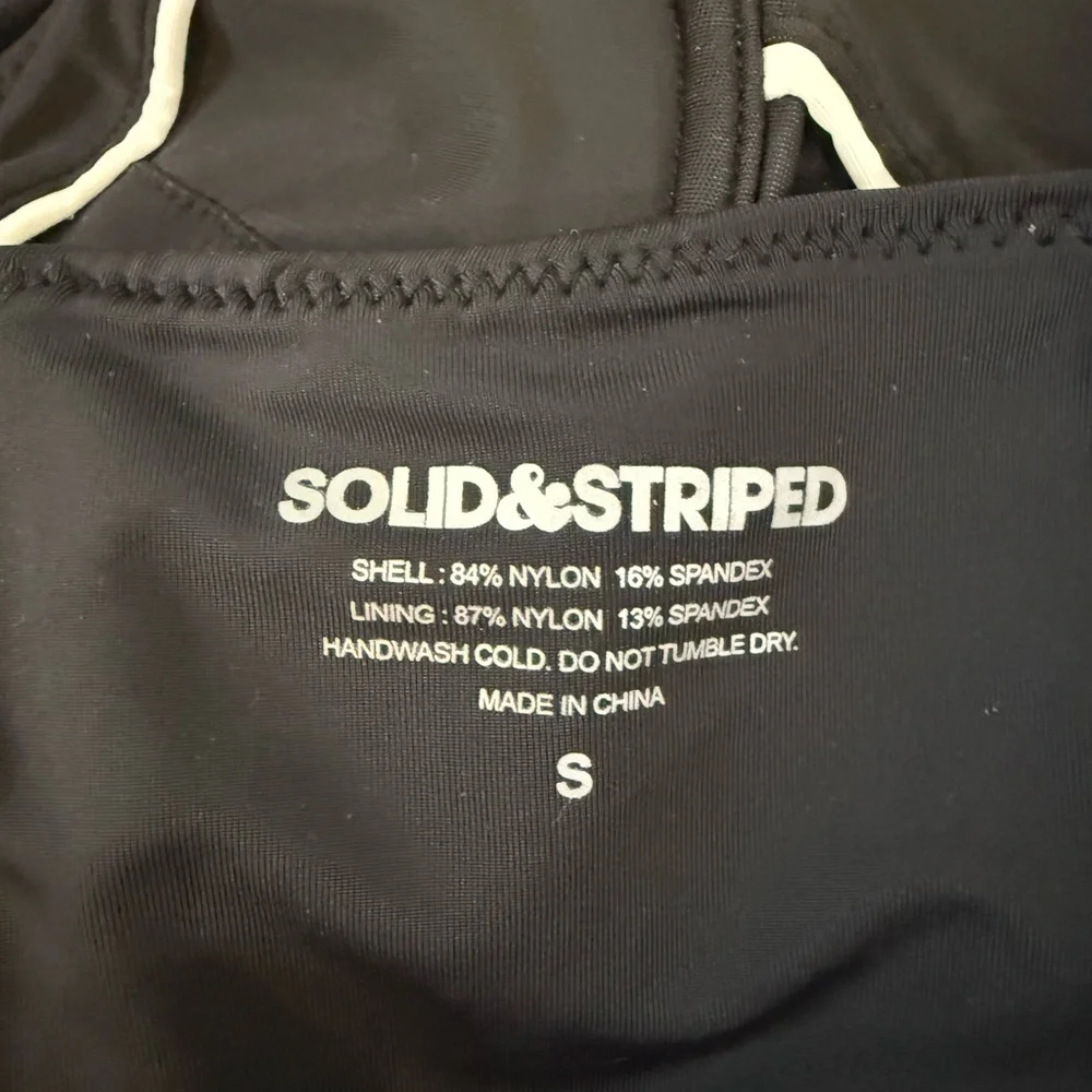 New! Solid & Striped The Veronica Blackout One Piece Swimsuit Small